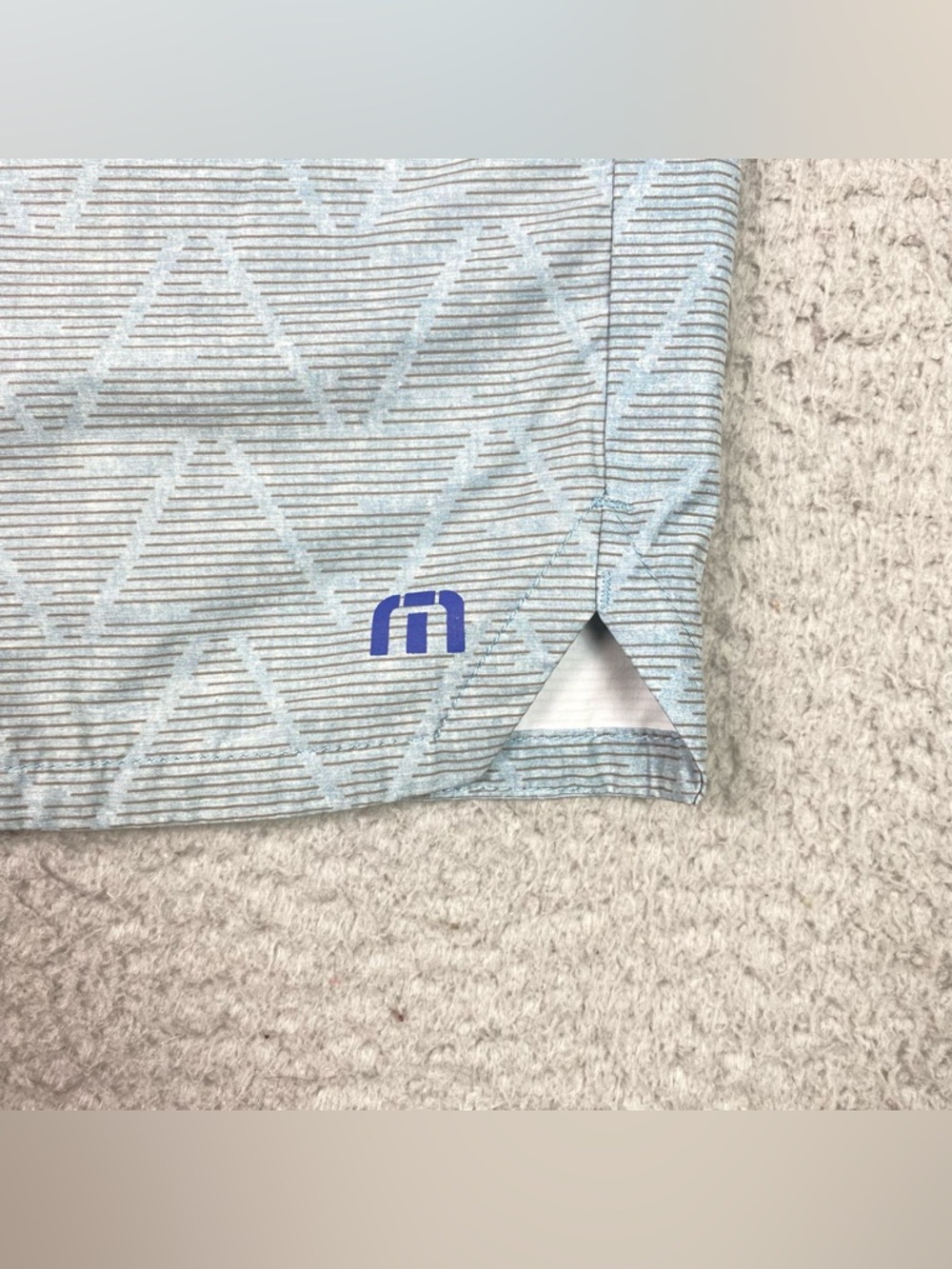 Travis Mathew Board Shorts Men's Size 34 Blue Stretch Beach Swim Summer Surf EUC - Picture 8 of 9